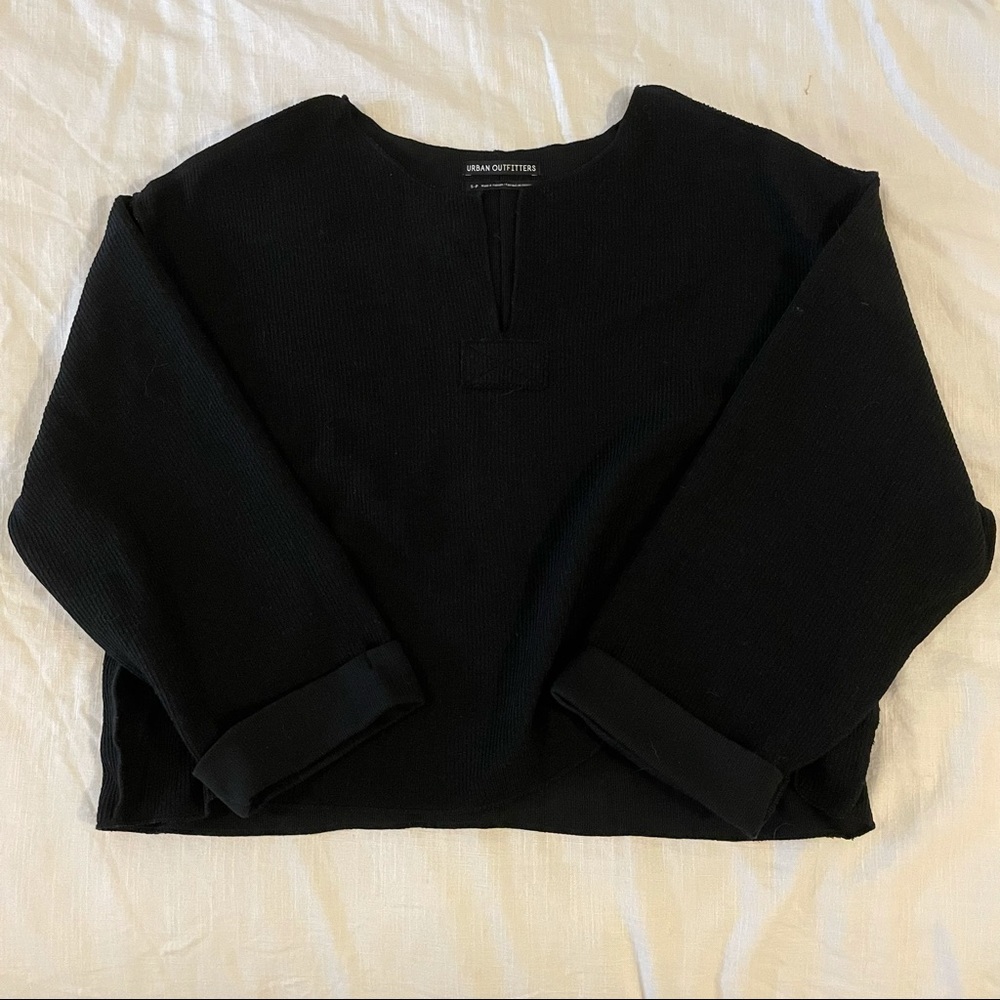URBAN OUTFITTERS Black V Neck Shirt